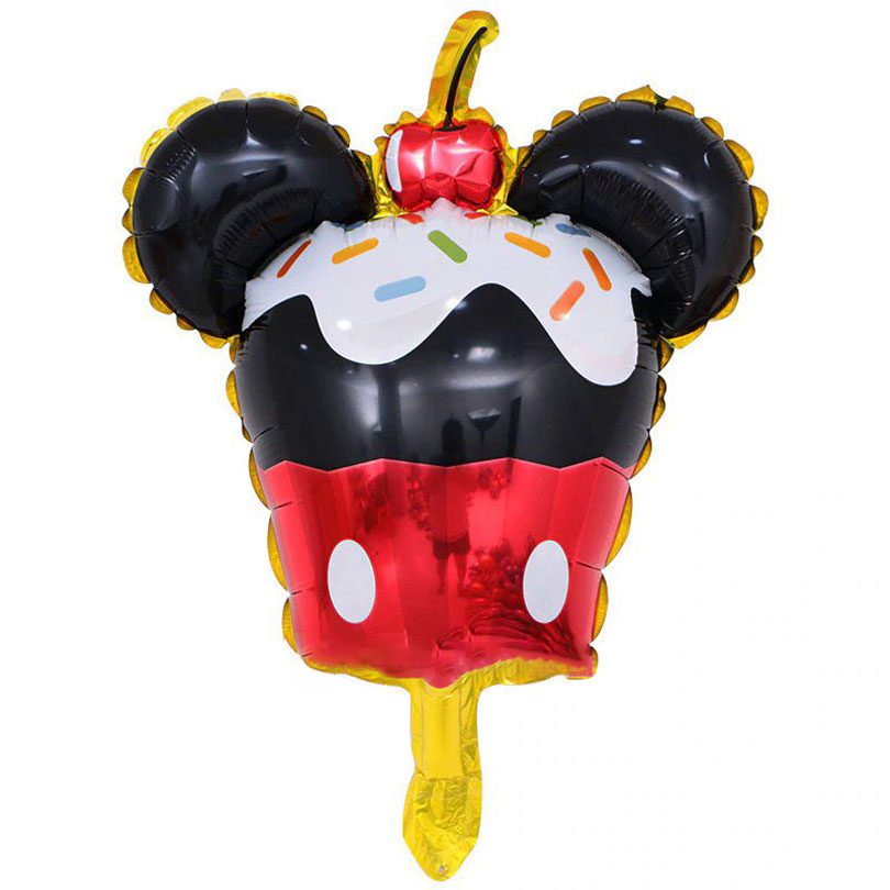 Balon cu Mickey Mouse în formă de brioşă