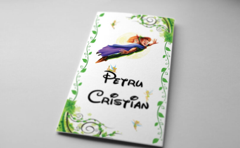 Invitatii de botez cu Peter Pan