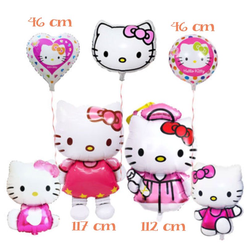 Set Baloane Pentru Petreceri Cu Hello Kitty 7 Piese Tulpa Ro