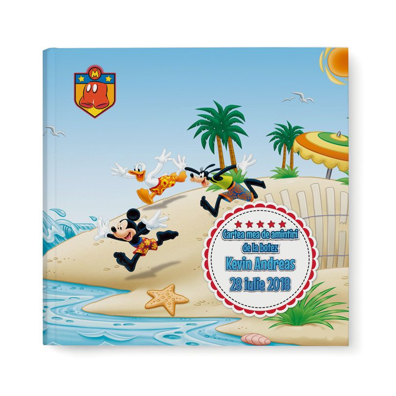 Carte de amintiri pentru botez cu Mickey Mouse
