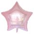 balon metalizat in forma de stea, de culoare roz