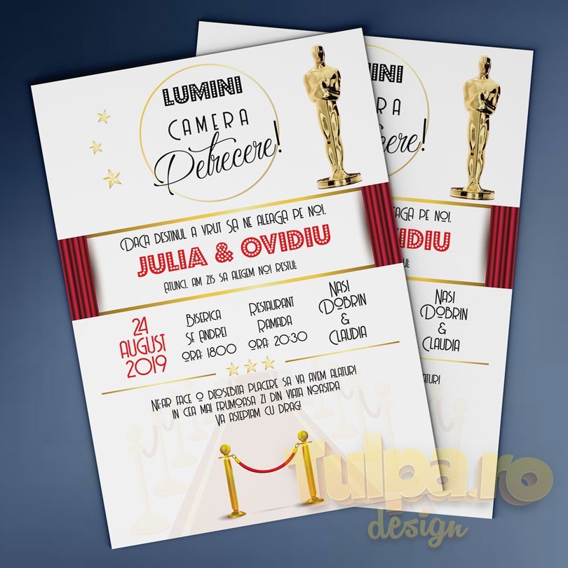 Invitatie de nunta Oscar Party